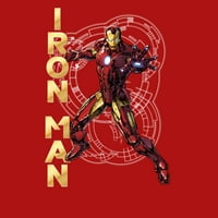 Момчето Marvel Iron Man Technology Graphic Tee Red Large