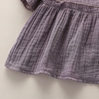 Binmer Toddler бебе девојче памук цврста боја удобна облека за искачување со две парчиња костум