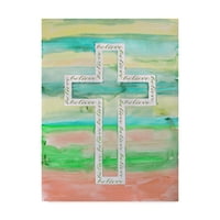 Трговска марка ликовна уметност „Акварел Крст 3“ платно уметност од Jeanан Плут