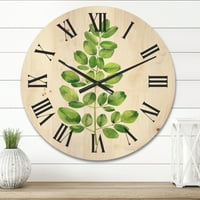 ДизајнАрт 'растителна гранка на растителна гранка тропско дрво' фарма куќа дрвен wallиден часовник