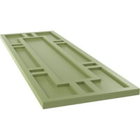 Ekena Millwork 18 W 76 H TRUE FIT PVC HASTINGS FIXED MONT SULTERS, MOSS GREEN