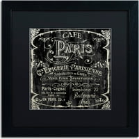 Трговска марка ликовна уметност Париз Бистро VI Канвас уметност по пекара во боја, црна мат, црна рамка