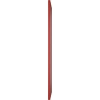 Ekena Millwork 18 W 52 H TRUE FIT PVC Diagonal Slat модерен стил фиксирани ролетни за монтирање, оган црвено