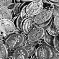 Пакет Медали На Светци во оксидирано сребро произведено во Италија 1 0,7