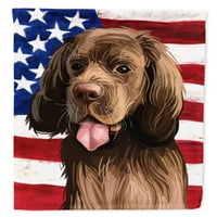 Сас Спаниел Куче Американско Знаме Градина Знаме
