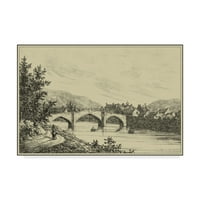 Трговска марка ликовна уметност „Идиличен мост I“ платно уметност од И.Г. Дрво