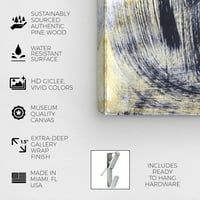 Винвуд студио Апстрактна wallидна уметност платно ја отпечати „Бехурст“ боја - црна, бела