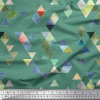 Соимои Виолетова Вискоза Креп Ткаенина Триаголник Уметност Геометриски Печатење Шиење Ткаенина Двор Широк