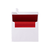 Luxpaper A Peel & Press Покани за покани, 3 4, lb. бело со црвена обвивка, пакет
