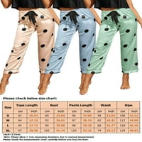 Женски Женски Меки Пижами Поставени Точки Сатенски Облеки За Спиење Дома Пижами Со Висок Струк