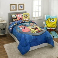 Spongebob SquarePants Детска постелнина плишана гушкање и декоративна перница другар, жолта