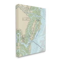 Tuphell Industries Tructions Trational Simons Island Наутички мапа сина зелена, 20, дизајнирана од Дафне Полсели