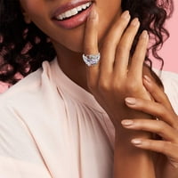 кеусн дами прстен шарени виножито прстен прстен едноставен циркон прстен накит подарок за девојки достапни во големина 9) в
