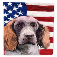 Германски Шпаниел Куче Американско Знаме Знаме Платно Куќа Големина