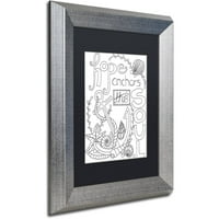 Трговска марка ликовна уметност сидро за душата платно уметност од ennенифер Нилсон, црна мат, сребрена рамка