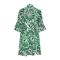 Обични Летни Фустани За Жени Плус Големина Фустани Возбудува Пеплум Блејзер Зелена Л