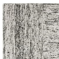 Апстракт Шарлин Апстрактни Волна Површина Килим, Слонова Коска Јаглен, 4'6'