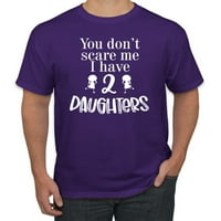 Не ме исплаши, имам ќерки тато шега со хумор машка графичка маица, виолетова, 3хл