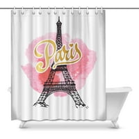 Ајфеловата Кула Париски Симбол Водоотпорна Ткаенина Туш Завеса Бања Завеса