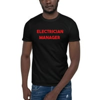 Црвен електричен менаџер со кратки ракави памук маица од недефинирани подароци