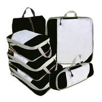 Организатор за куфери за куфери со лесен коцки за пакување за компресија за патување за чување облека