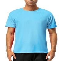 Niuer мажи Основни брзи суви врвови дами редовни маички кратки ракави салата цврста боја едноставна маица