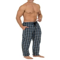 Овошје на разбојните мажи и големи машки микросандирани ткаени карирани панталони за пижами