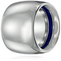 Сафир Тунфрам Класичен овален со кобалт внатрешна лента удобност одговара на свадбените ленти прстени за мажи, со големина 8