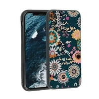 Убава-фолк-цветни-телефон случај за iPhone За Жени Мажи Подароци, Мека Силиконски Стил Шок-Прилично-Фолк-Цветни-Случај за iPhone