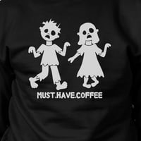 Мора Да Има Кафе Зомби Кошули Смешни Ноќта На Вештерките Дуксер Пуловер