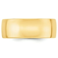 Најдобрите Злато 10к Жолто Злато LTW Удобност Одговара Бенд-Големина 12.5