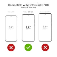 Посебна Јасна Хибридна Кутија Отпорна На Удари За Galaxy S PLUS 5g - Tpu Браник Акрилик Назад Калено Стакло Заштитник На Екранот-Ден