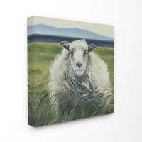 Домашен декор овци во пасиште ветерно фарма на животни со животни од платно wallидна уметност од трети и wallидови