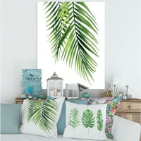 Тропски палми гранки сликање платно уметнички принт