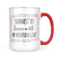 Неонблонд Намастај Дома Со Мојата Планинска Коза Едноставни Изреки подарок за кригла За љубителите На Кафе Чај
