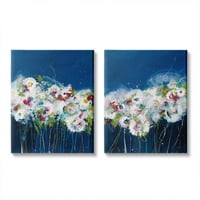 Sumn Industries Мулти-бои Апстрактни цветни цвеќиња со цвеќиња на букет природа сликарство платно wallидна уметност дизајн од