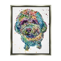 Tuphel Bold Terrier Dog Port Portreate Animal & Insects сликање сив пловиј врамен уметнички печатен wallид уметност