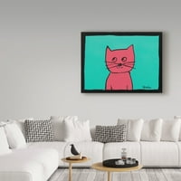 Заштитен знак Ликовна Уметност Розова Мачка Платнена Уметност Од Брајан Неш