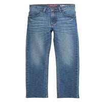 Индигудски тенок Jeanан на момчето Wrangler® Boy Indigood Straight Jean со прилагодување на половината, големини 4-16, Слим