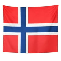 Прослава црвена точност Едноставно знаме Норвешка Норвешка точна големина Пропорционална боја Точна земја wallидна уметност