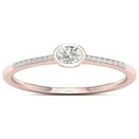 1 4CT TDW Diamond 10K розово злато класичен прстен за ангажман