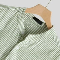 Кошули за мажи Shpwfbe машки кошули со кратки ракави за маж -кошули со ленти за печатење на обични блузички маици за туники