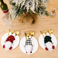 Клоши за божиќни прибор за јадење во Корашан, нокти за декоративни прибор за украси за украси за божиќна декорација, џебови