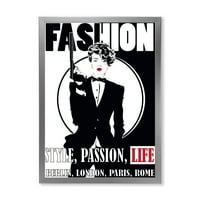 Дизајн на „Стил страст живот“ мода на мода II “Гроздобер врамен уметнички принт