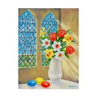 Трговска марка ликовна уметност „Велигденска светлина“ платно уметност од Весела Г.