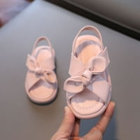 Девојки за девојчиња Утоимкио Девојки од сандали со големина на мали чевли бебе девојки слатки модни цврсти лак лак без лизгање меки сандали на плажа