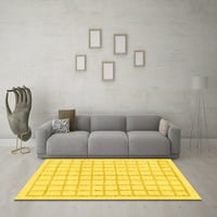 Ахгли Компанија машина што може да се пее во затворен квадрат, цврсти жолти килими со модерни области, 7 'квадратни