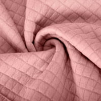 Hueook Дуксери За Жени Плус Големина Печатење Шарени Качулка Пуловер Долг Ракав Со Pokets Мода Секојдневен Патент Џемпер Блуза