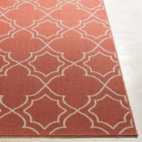 Уметнички ткајачи Алфреско Трелис област килим, крем од 'рѓа, 3' 5 '