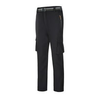 Машки Обични Панталони На Отворено Среден Струк Лесни Панталони За Џогирање Со Џебови Црна Големина Л